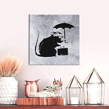 Amazon.co.jp: バンクシー Banksy ネズミ アートパネル アート